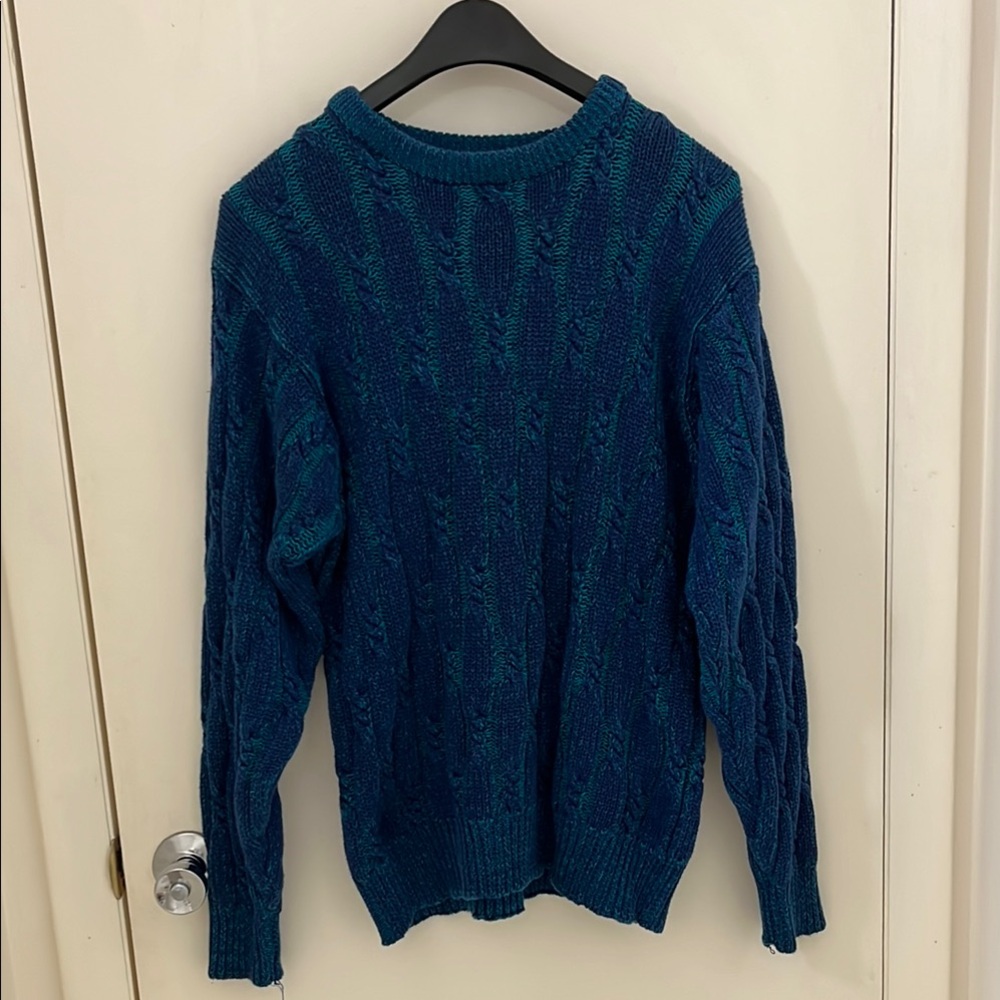 Pringle Teal Cable Knit Sweater